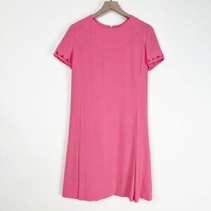 Vintage 60s 70s Mini Midi Dress Handmade Barbiecore Preppy Feminine Hand Made